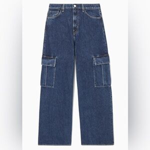COS Cargo Jeans Wide Leg Mid Rise Full Length Size 25